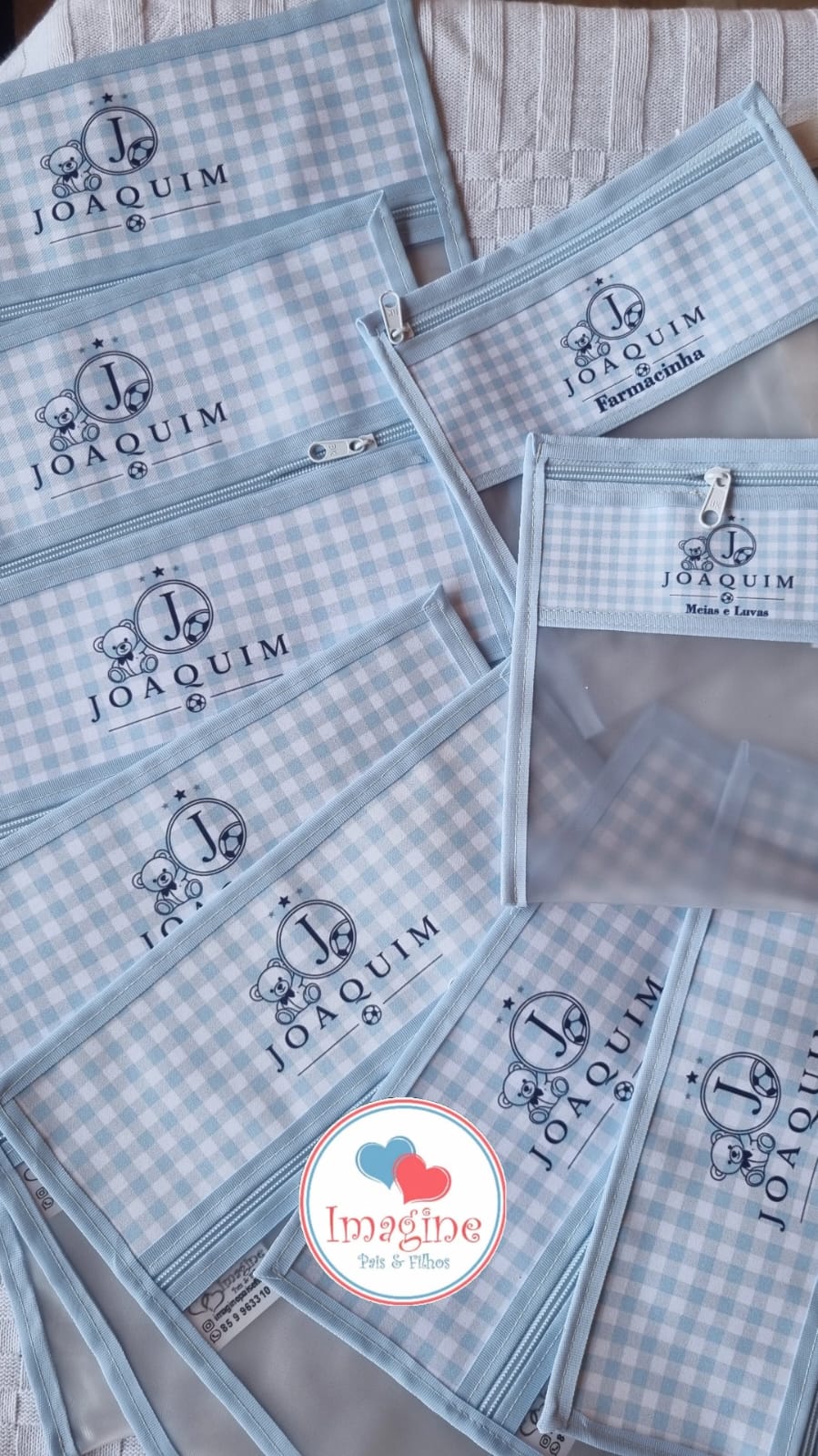 Kit Necessaire personalizada da Imagine Pais e Filhos